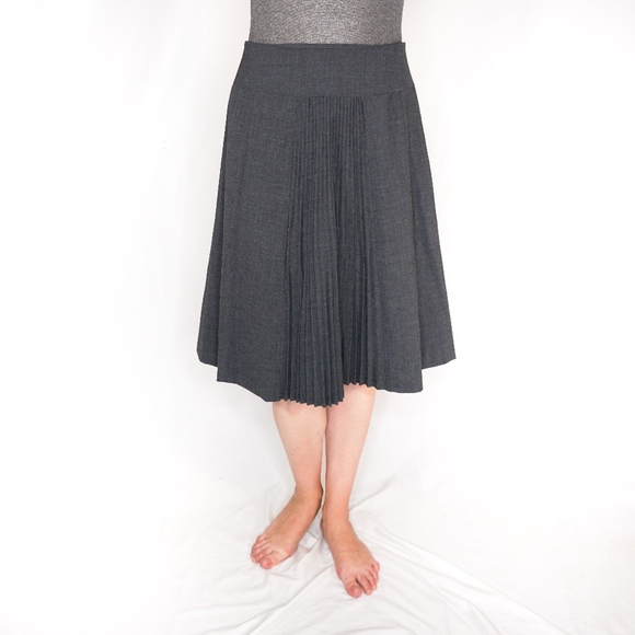 Peace of Cloth Dresses & Skirts - PEACE OF CLOTH NYC Pleated Grey Midi Skirt A-Line